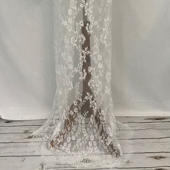 Gorgeous Eyelash Lace Extra Long Maxi Maternity Gown - Picture 13 of 16
